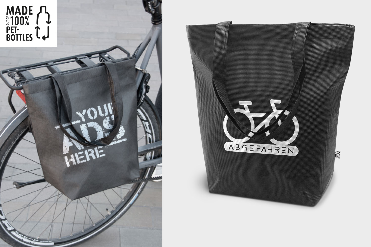 NEU! Fahrradtasche aus recycelten PET-Flaschen